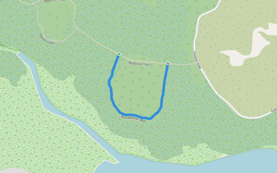Woodpecker Way walking route map in Summerfield