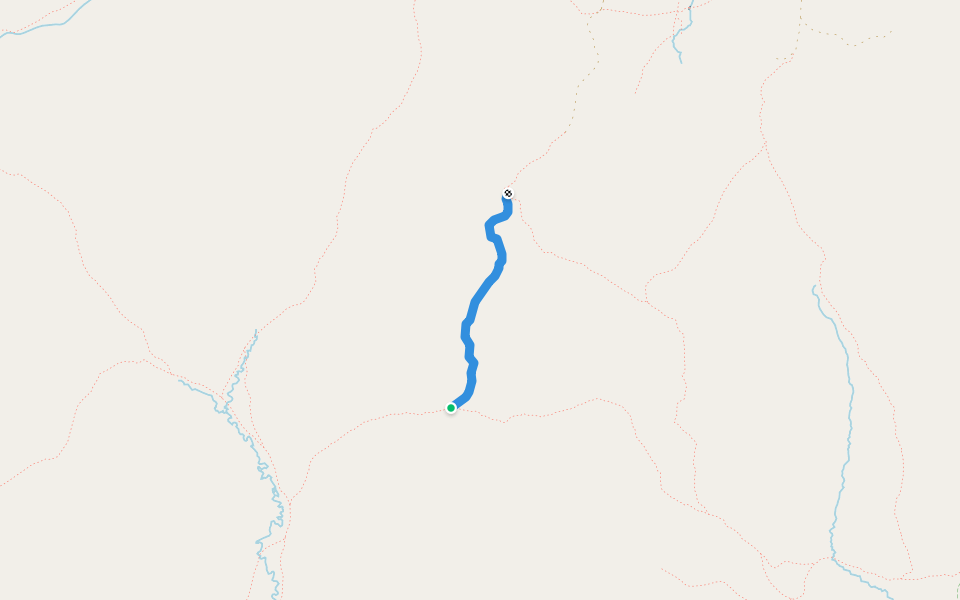 Spruce Creek Cut-Off Trail walking route map in Dubois