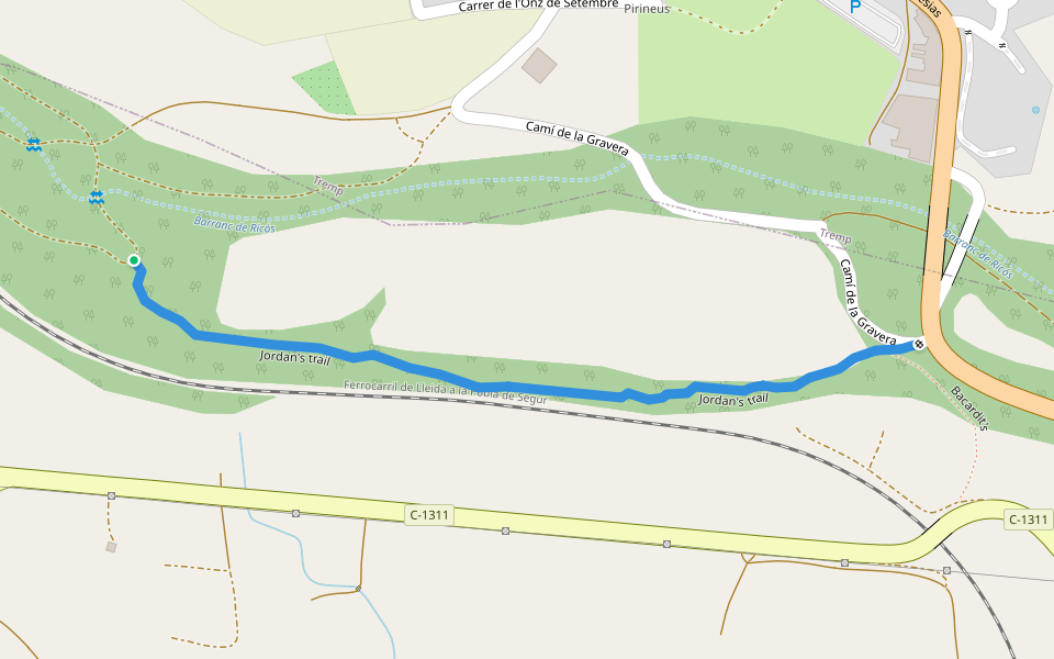 Jordan's trail walking route map in Talarn