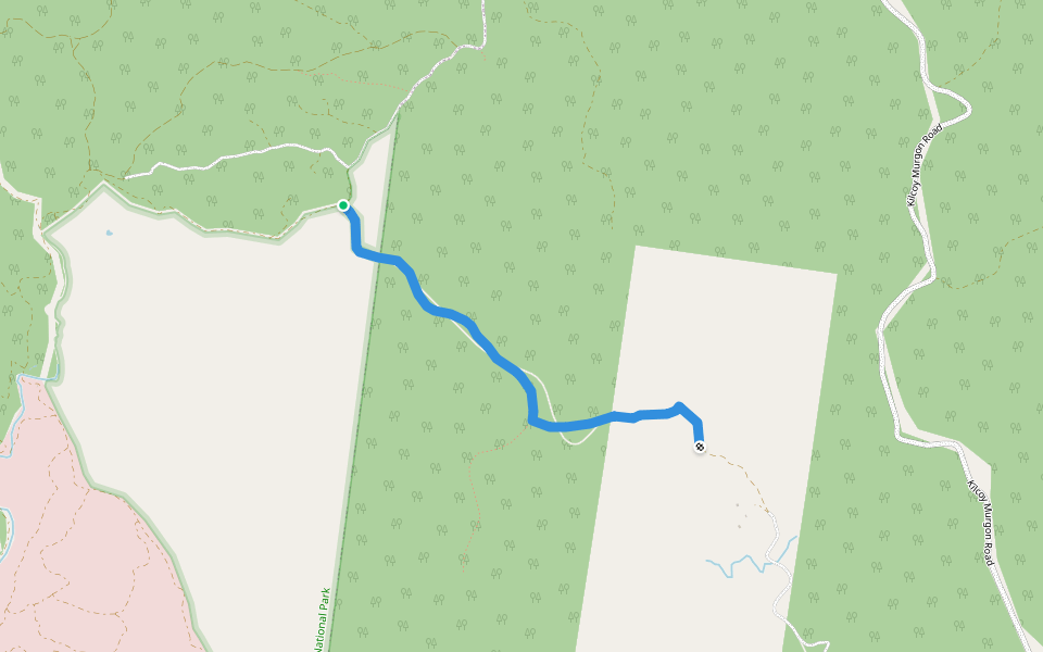Cowan Track walking route map in Kingaham