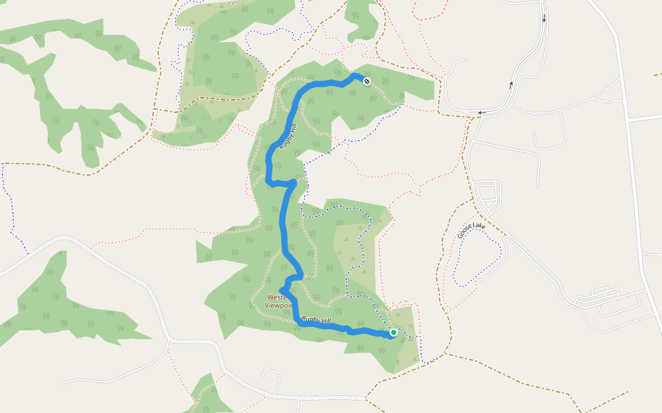 Rugby Hill walking route map in Tambon Pong