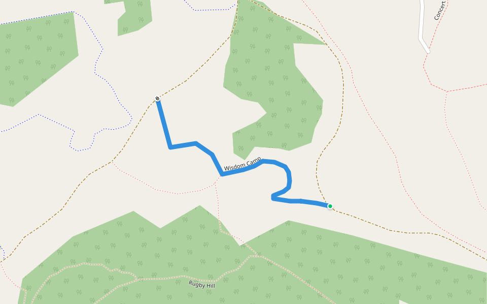 Wisdom Camp walking route map in Khao Mai Kaeo