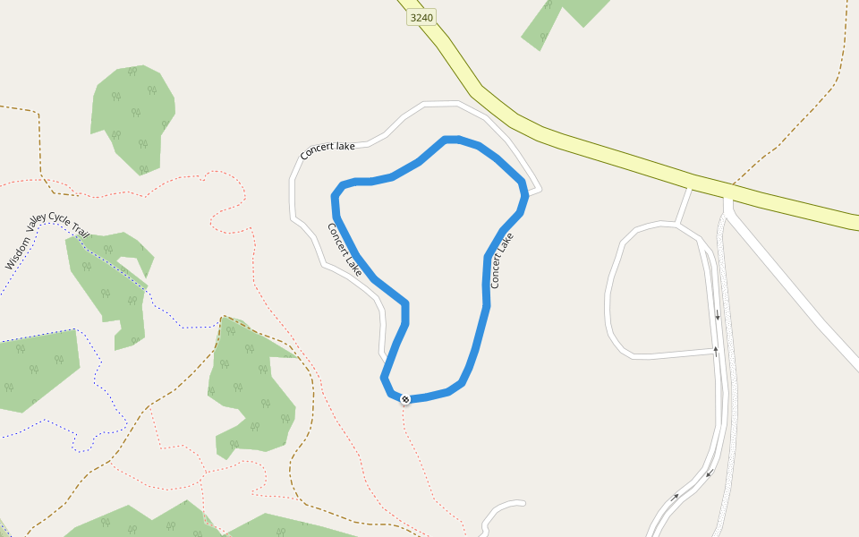 Concert Lake walking route map in Tambon Khao Mai Kaeo