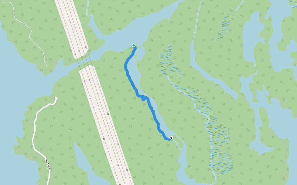 Massasauga Rattler Way walking route map in Honey Harbour