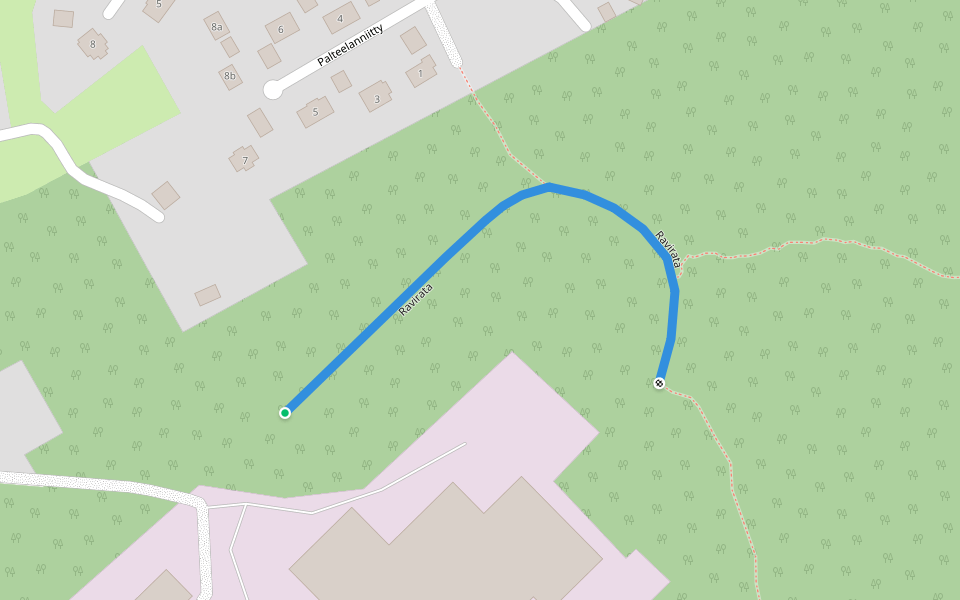 Ravirata walking route map in Kurvola