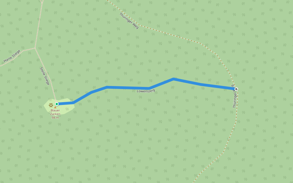 Löwensteig walking route map in Woltersdorf