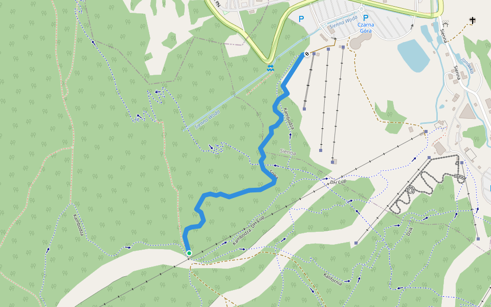 Sowa walking route map in Sienna