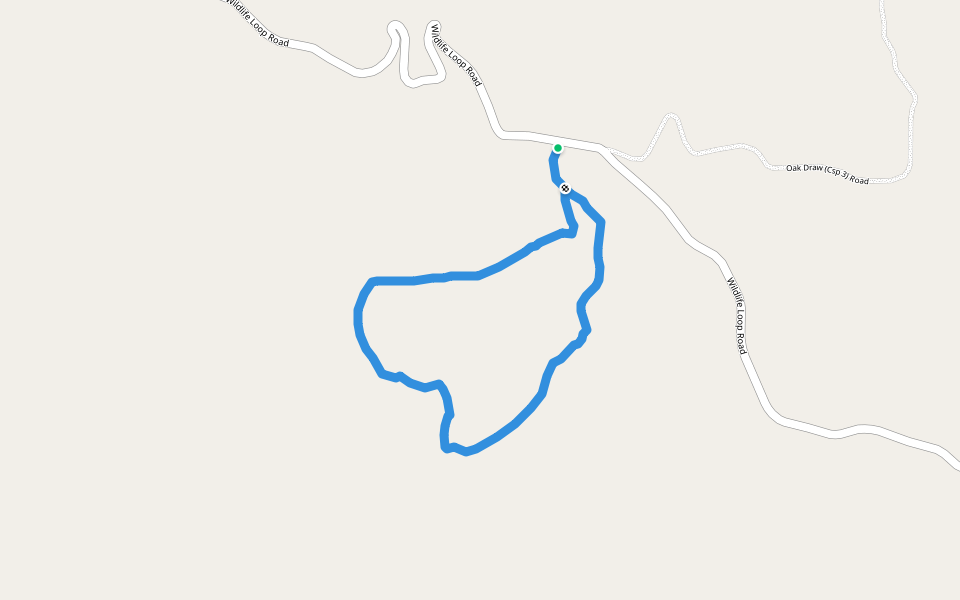 Prairie Trail Loop walking route map in Custer