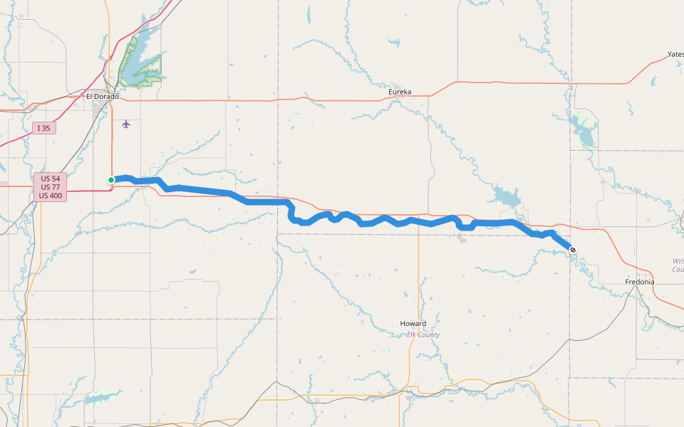 Iron Horse Trail (Railbanked) walking route map in Leon