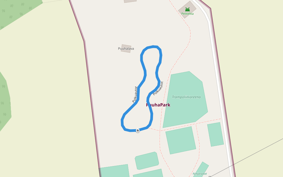 Polkuautot walking route map in Ojakkala