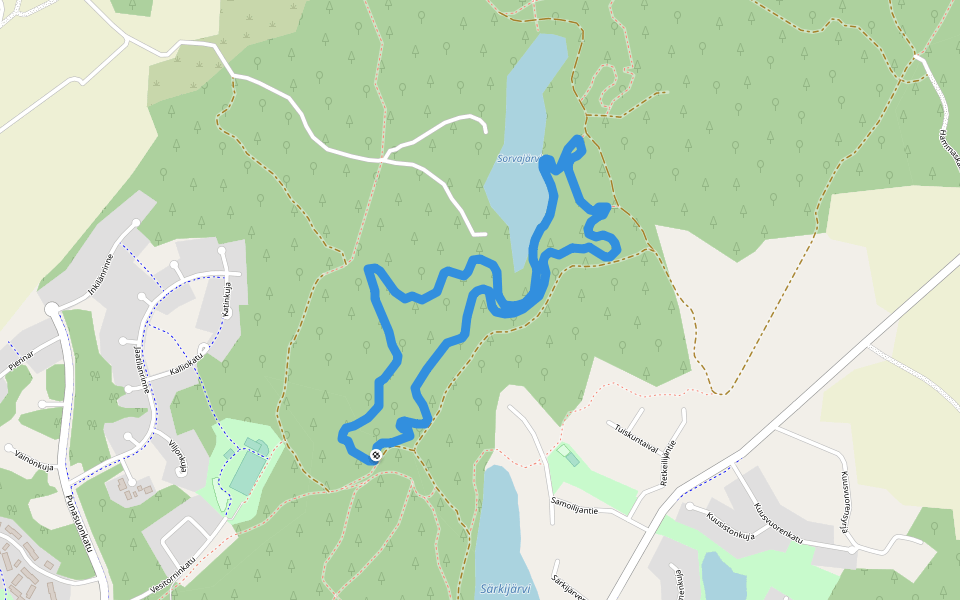 Sorvajärven Luontoliikuntapolku walking route map in Jämsä