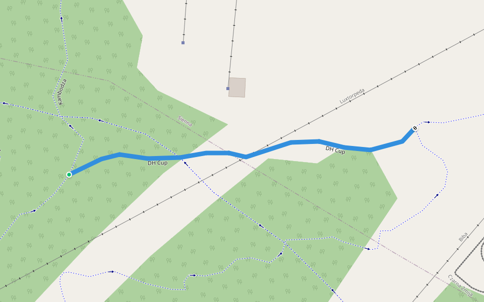 DH Cup walking route map in Sienna