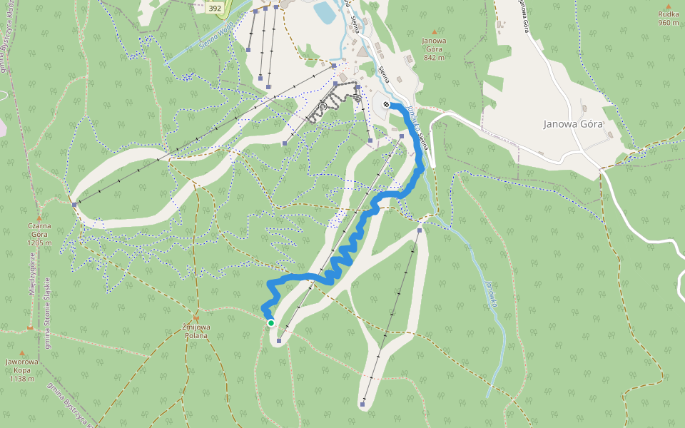 Gargamel walking route map in Sienna