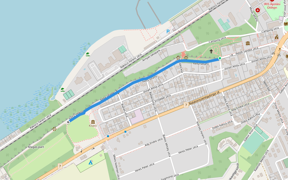 Kelta sétány walking route map in Balatonföldvár
