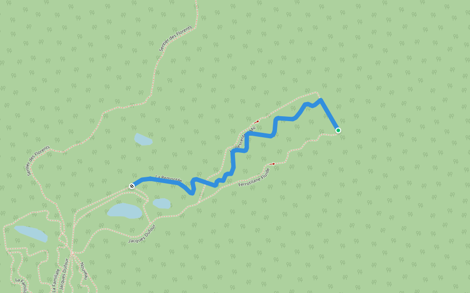 La Remontée walking route map in Saint-Urbain