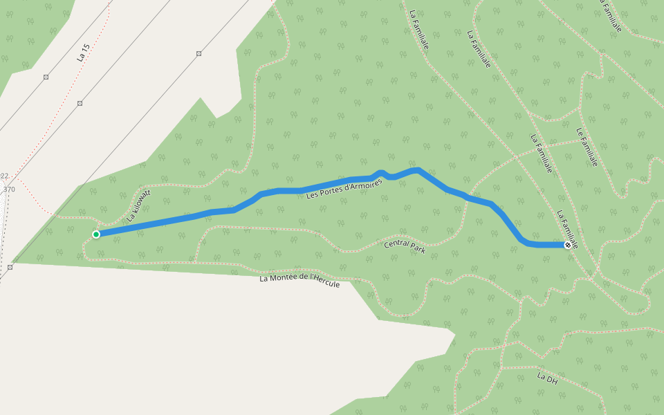 Les Portes d'Armoires walking route map in Baie-Saint-Paul