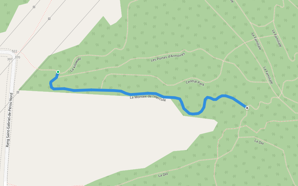 La Montée de l'Hercule walking route map in Baie-Saint-Paul
