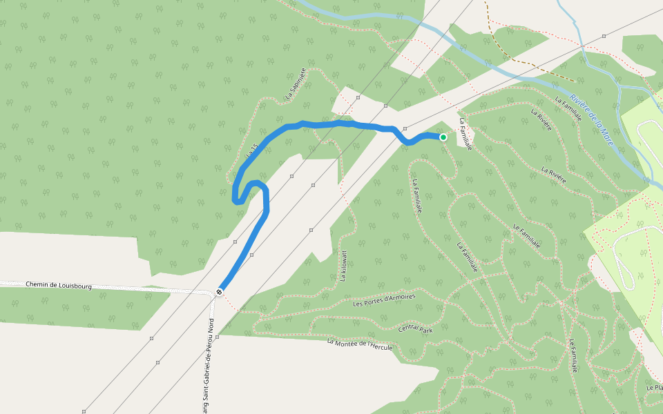 La 15 walking route map in Baie-Saint-Paul
