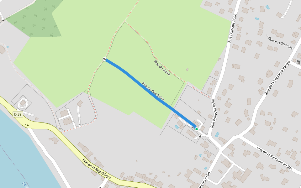 Rue du Bas Boire walking route map in Boissise-la-Bertrand