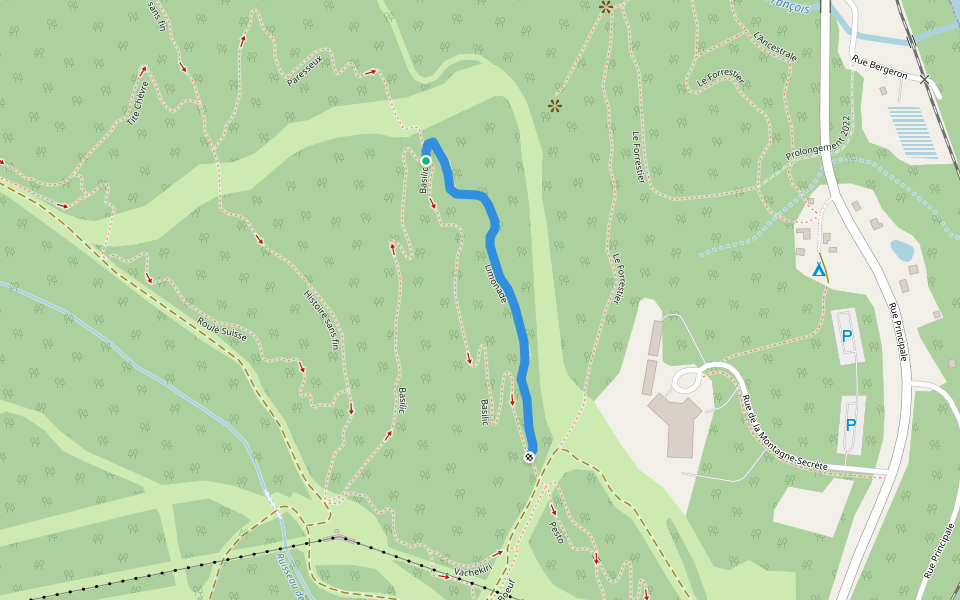 Limonade walking route map in Petite-Rivière-Saint-François