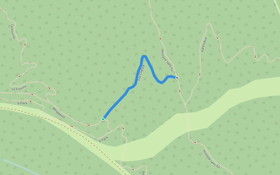 Tite Chèvre walking route map in Petite-Rivière-Saint-François