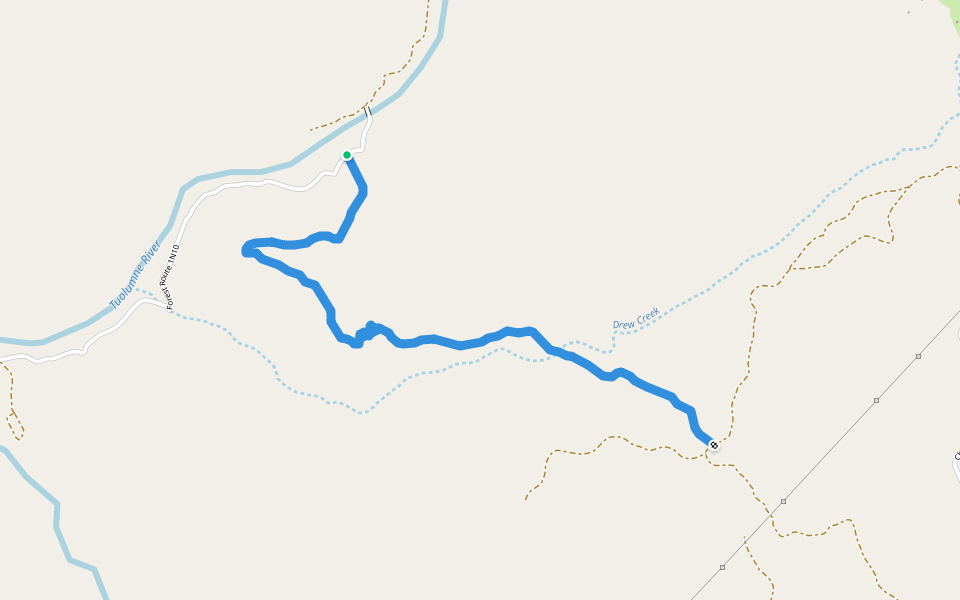 Golden Stairs Trail walking route map in Groveland