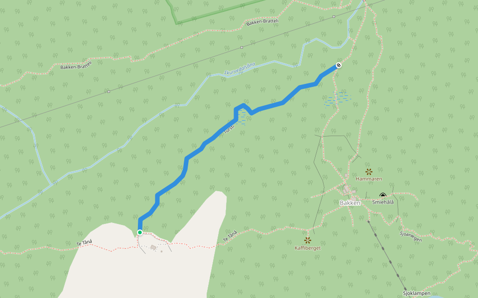Tursti walking route map in Bratteli