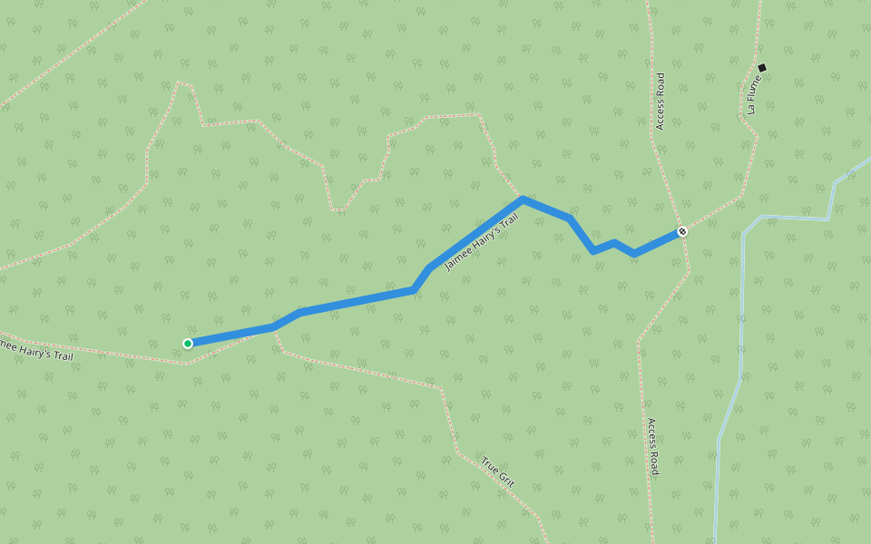 Jaimee Hairy's Trail walking route map in North Bay