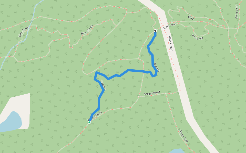 Traper's walking route map in North Bay