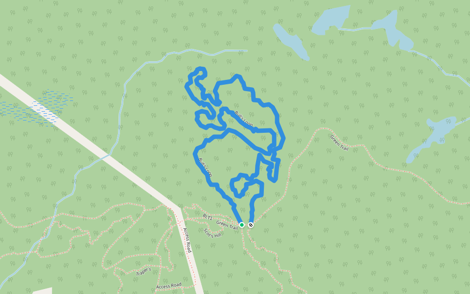Bull's Loop walking route map in North Bay