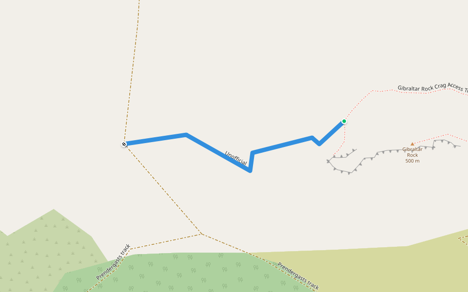 Unofficial walking route map in Tai Tapu
