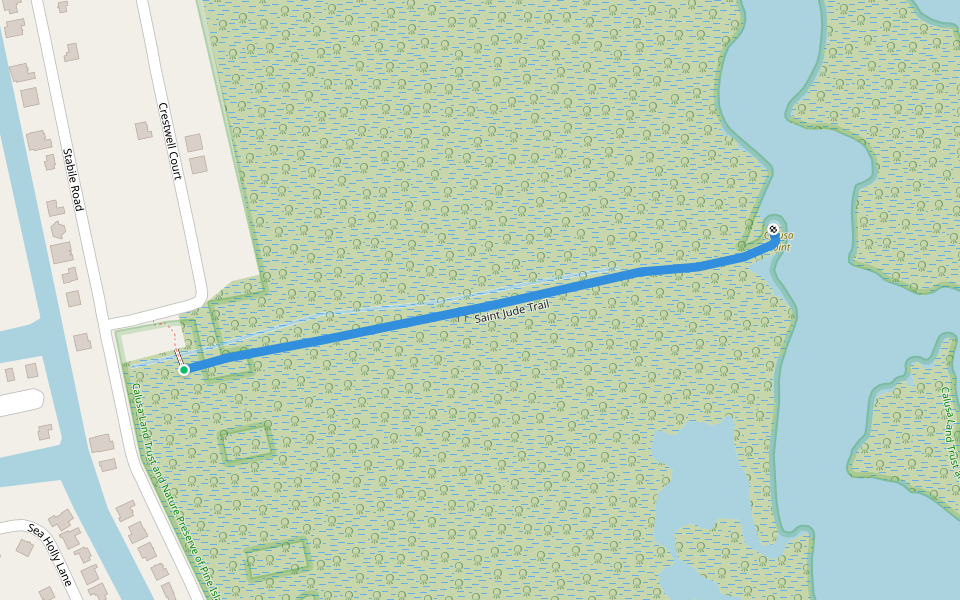 Saint Jude Trail walking route map in Saint James City