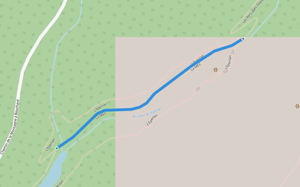 La MEC walking route map in Carleton-sur-Mer