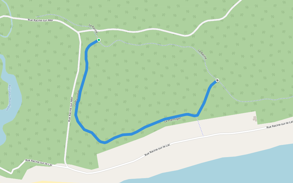 La Ptarmigan walking route map in Dolbeau-Mistassini