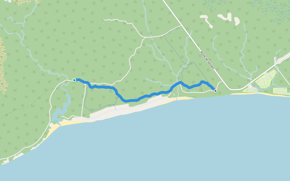 La Racine walking route map in Dolbeau-Mistassini