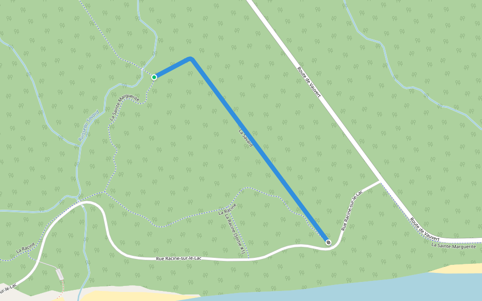 La Savard walking route map in Dolbeau-Mistassini
