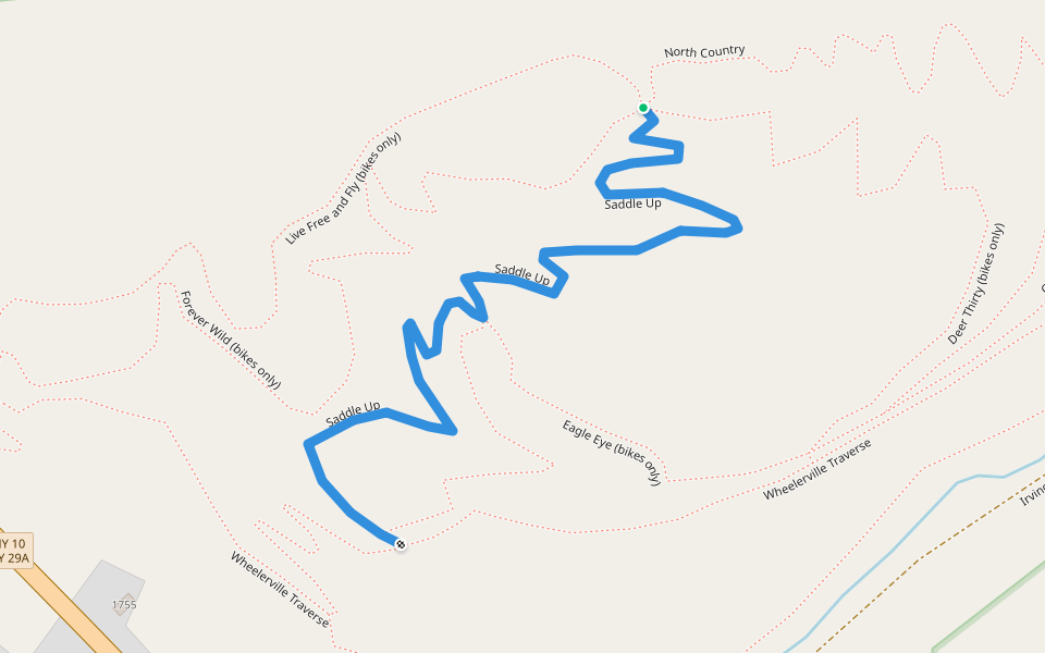 Saddle Up walking route map in Caroga Lake