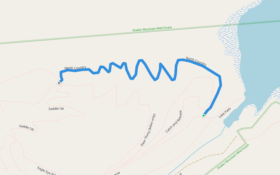 North Country walking route map in Caroga Lake