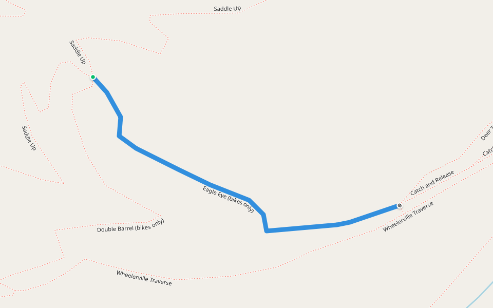 Eagle Eye (bikes only) walking route map in Caroga Lake