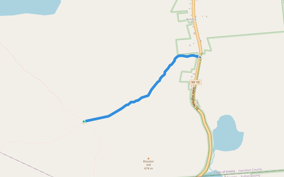 Arietta Inn Trail walking route map in Caroga Lake