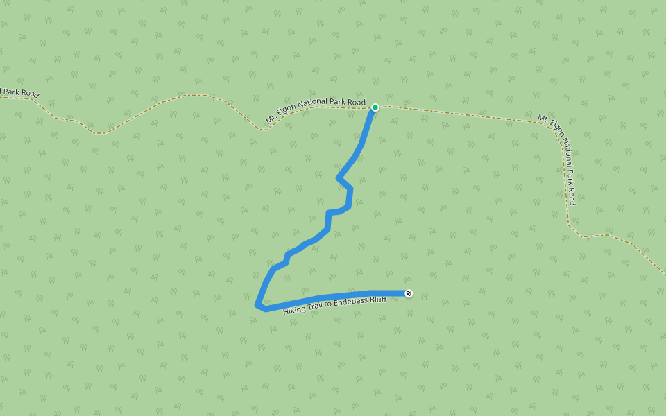 Hiking Trail to Endebess Bluff walking route map in Endebess