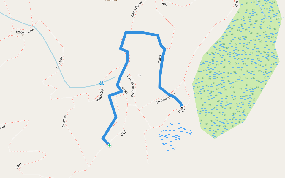 Dales walking route map in Elizabethtown