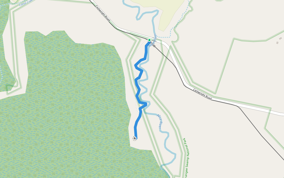 Eubenangee Swamp Trail walking route map in Eubenangee