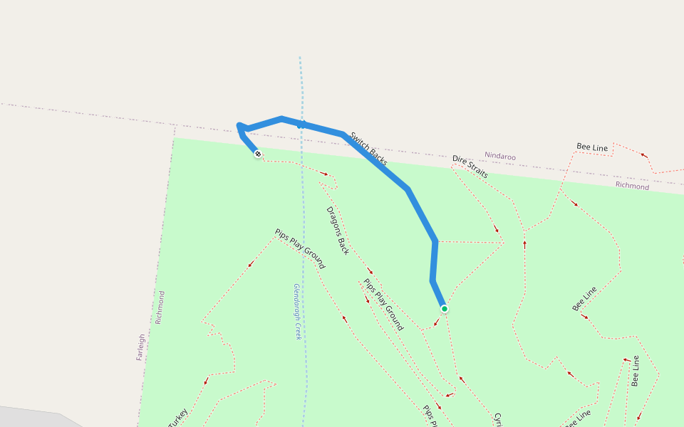 Switch Backs walking route map in Nindaroo