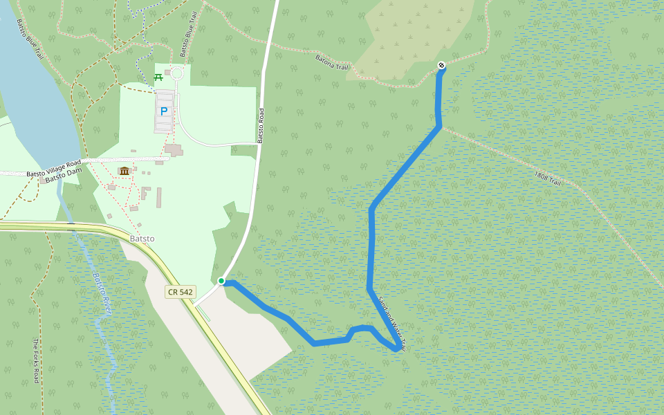 Sand and Water Trail walking route map in Egg Harbor City