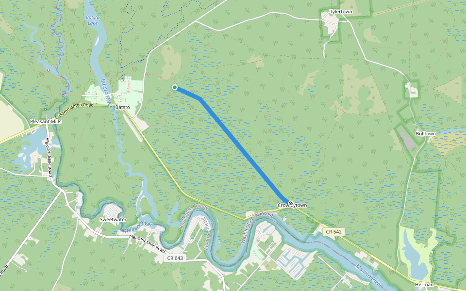 1808 Trail walking route map in Egg Harbor City