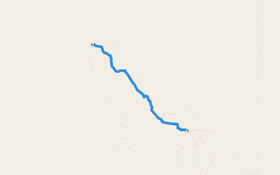March to Ed's Inn walking route map in Carmel