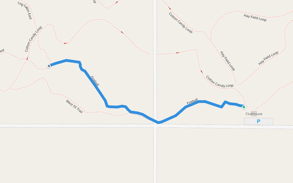 Fireball walking route map in Carmel
