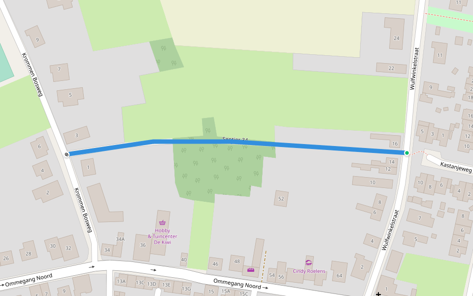 Sentier 34 walking route map in Staden