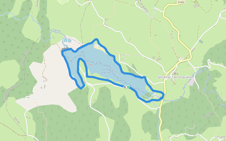 Parcours de Santé walking route map in Sénaillac-Latronquière